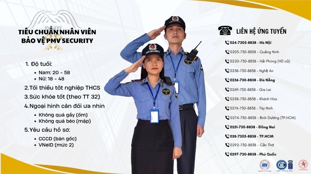 Tiêu Chuẩn Nhân Sự Trong Quy định Vệ Tuyển Dụng Bảo Vệ Của PMV Security