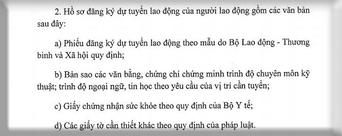 Tại sao phải cần Hồ sơ xin việc