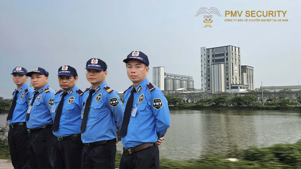 Các nhân viên bảo vệ PMV thuộc Công ty bảo vệ chuyên nghiệp tại Hà Nam