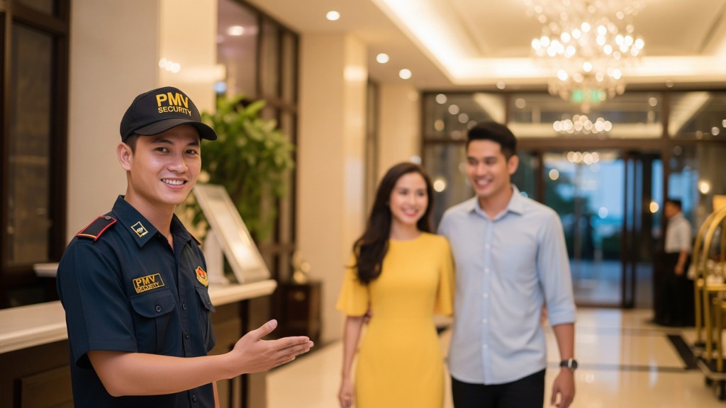 Nhân Viên Dịch Vụ Bảo Vệ Chuyên Nghiệp Cho Nhà Hàng Thân Thiện Và Nhạy Bén