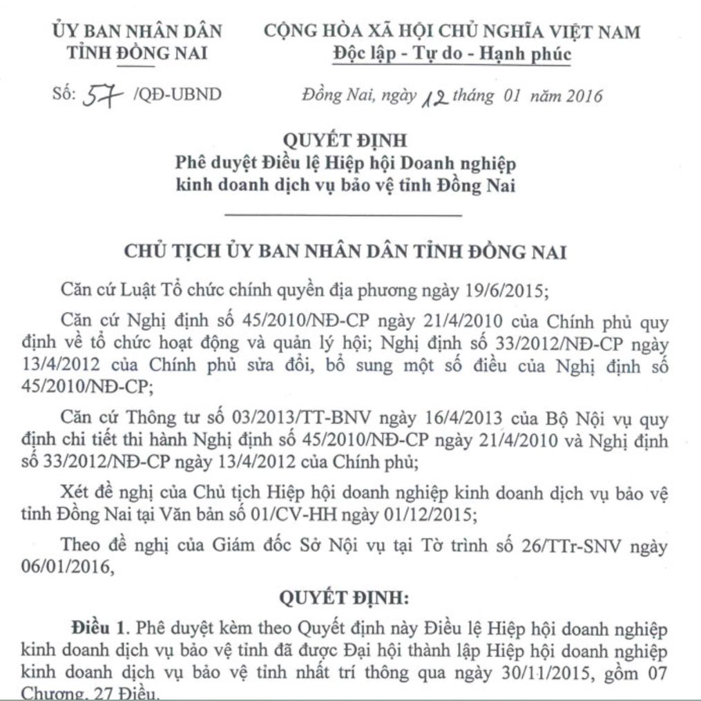 Quyết định Phê Duyệt